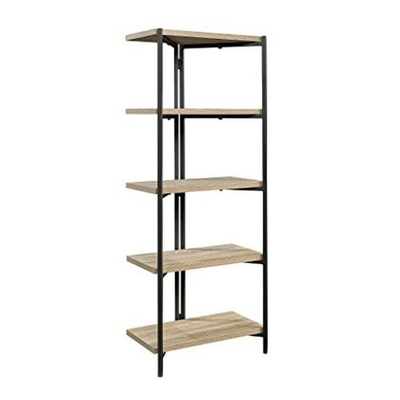 17 Stories North Avenue Industrial Bookcase With Charter Oak Finish - Multi-Purpose Shelf For Books, Photos, And Collectibles