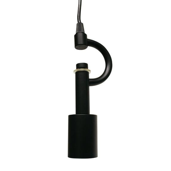 Cloth & Wire Satin Black Pendant Light Fixture for 3 Lights with Fabric Cord for Home Lightning