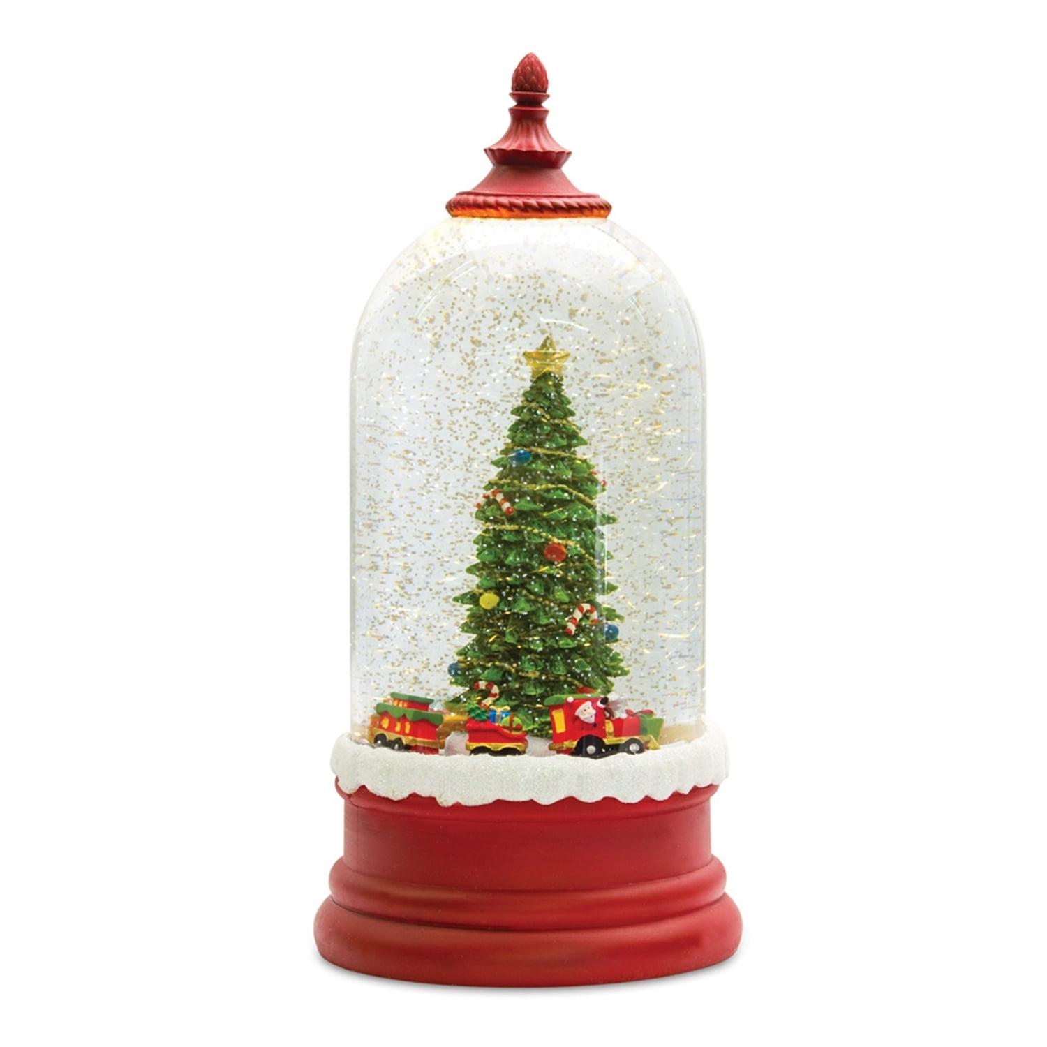 Melrose Christmas Tree Jar Snow Globe 10.5"H