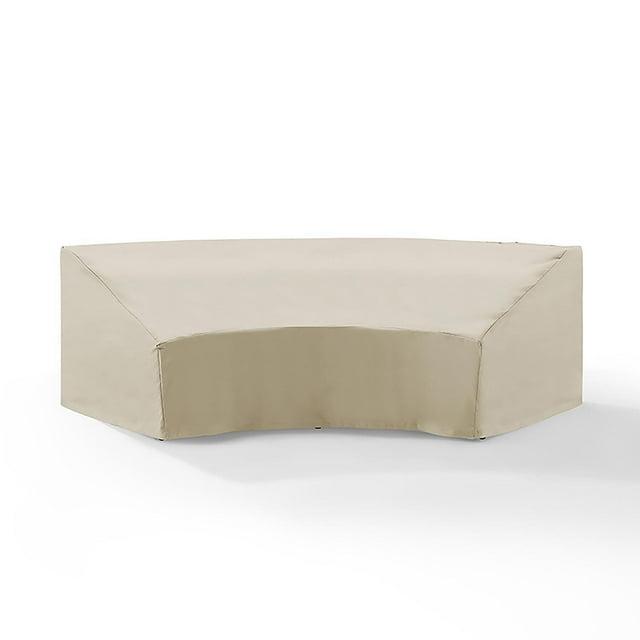 Crosley Outdoor Catalina Round Sectional Furniture Cover, Tan: Vinyl, Fits Wicker Sectional, 90 Day Warranty