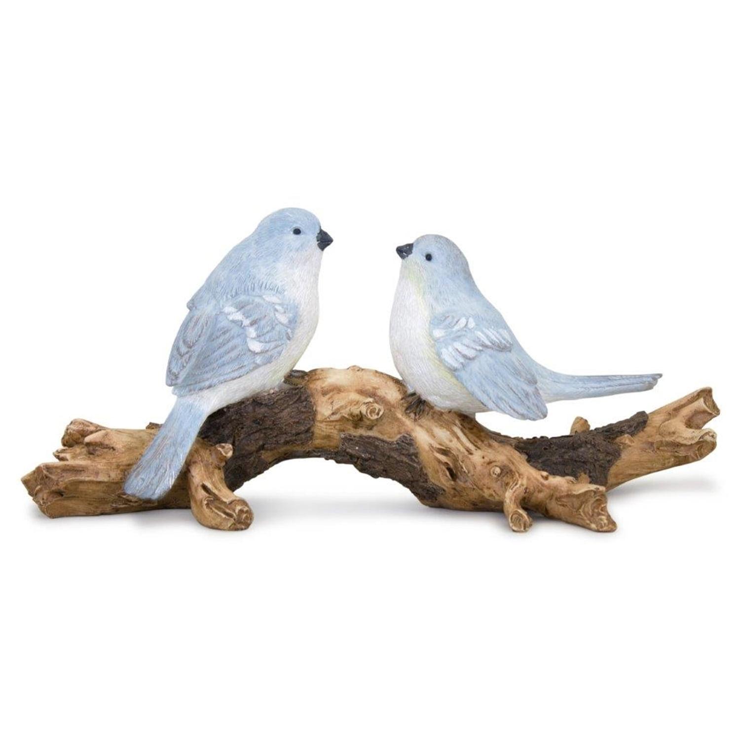Springtime Serenity Birds on Branch 10"L Resin Figurine