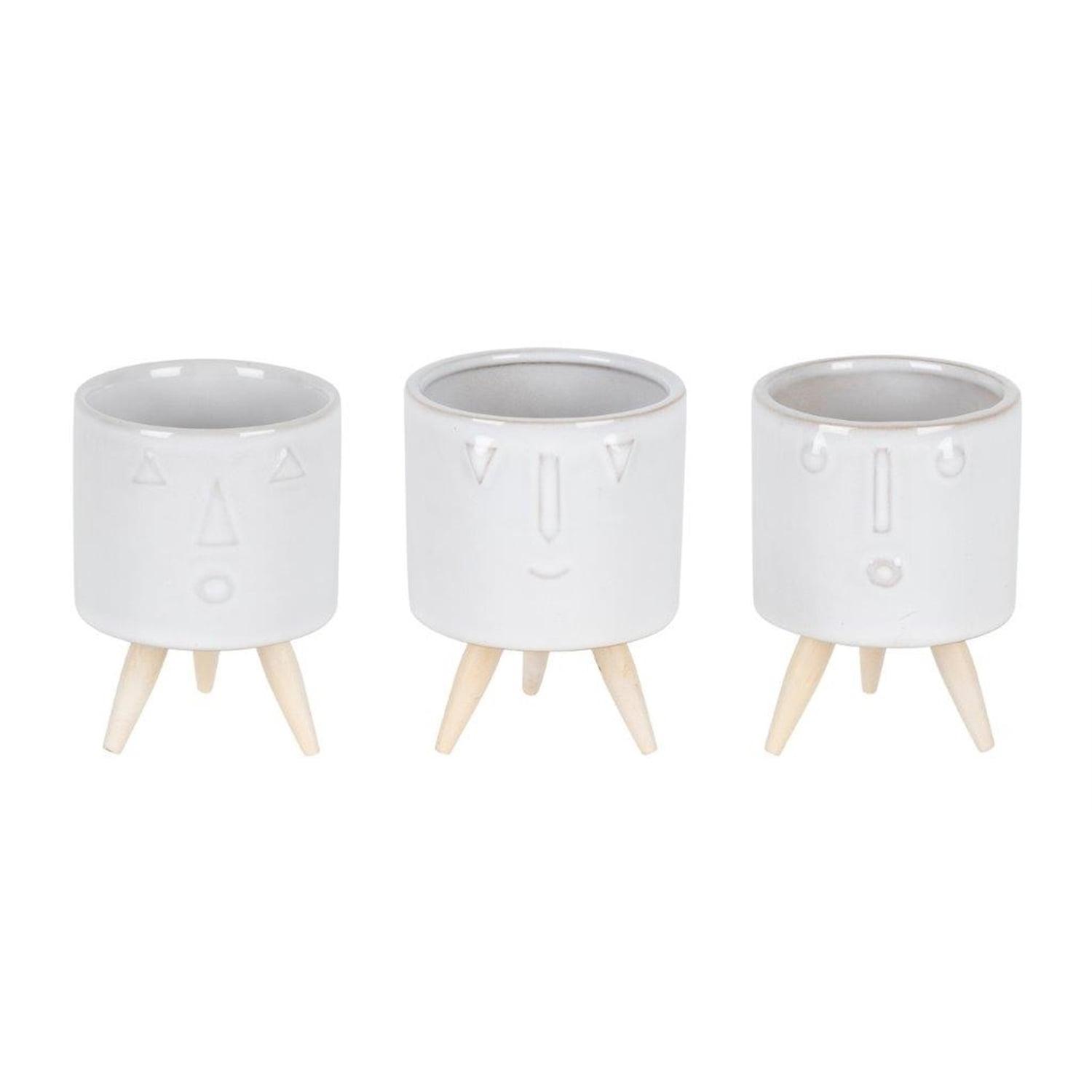Melrose Porcelain Face Planter (Set of 3)