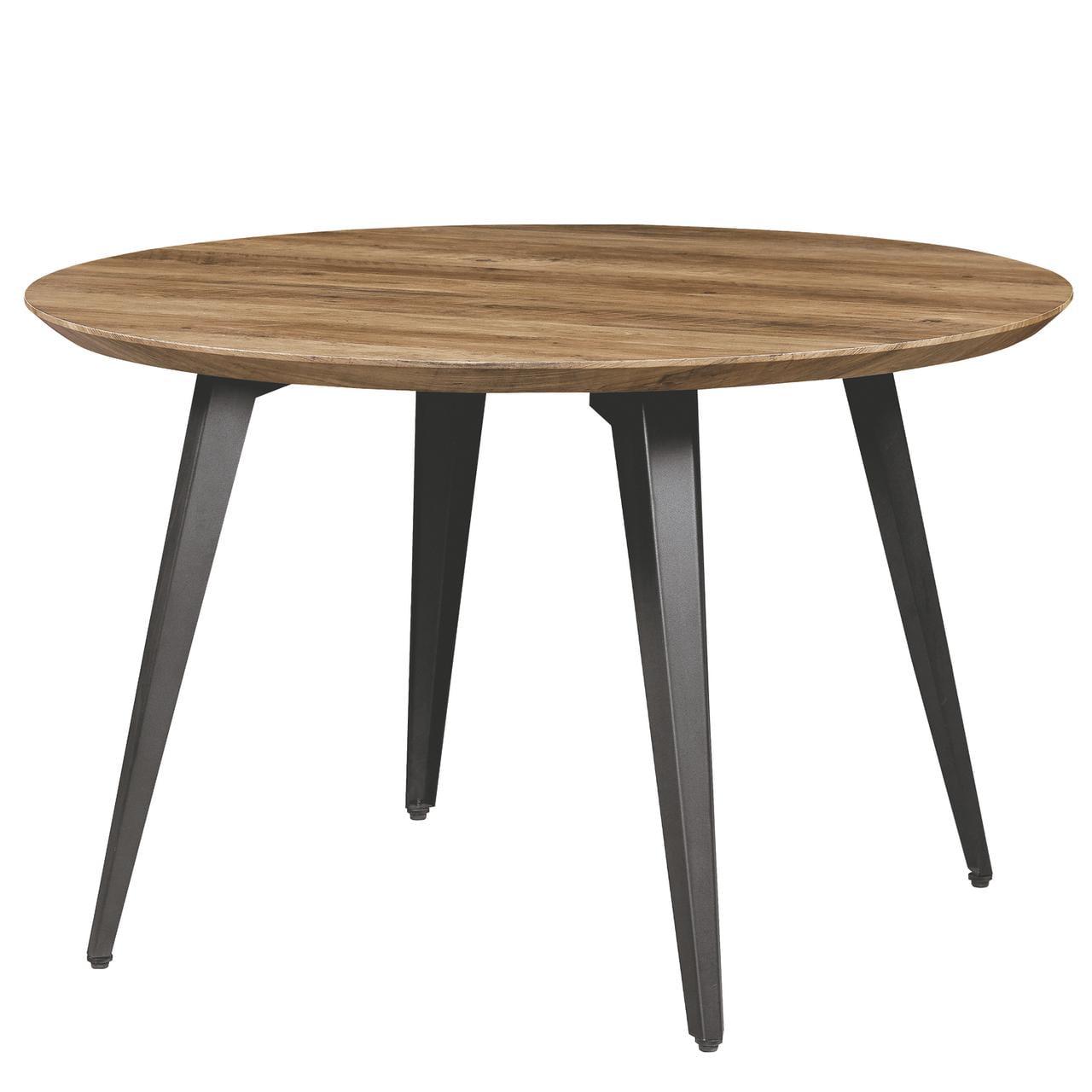 Ravenna 47" Round Wood Dining Table with Metal Legs