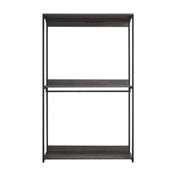 Maykoosh Rococo Romance 47" Handmade Home Comfort Wood Walk-In Closet Organizer With One Shelf In Rustic Gray