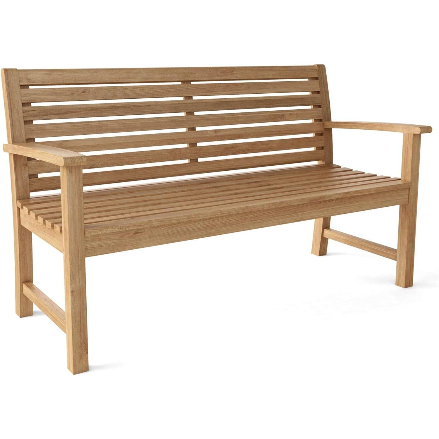 Elegant Victoria Solid Teak 3-Seater Outdoor Bench