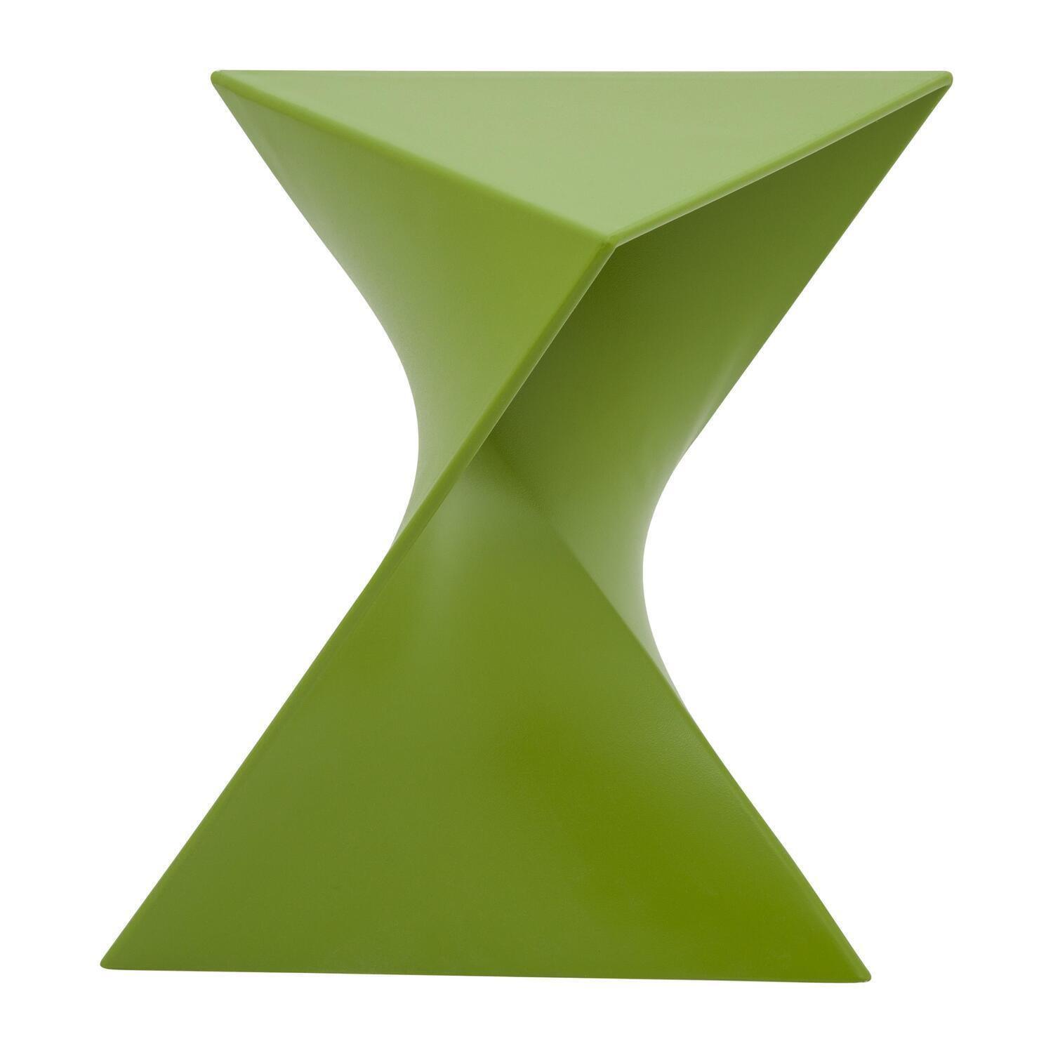 Randolph Vibrant Green Triangular Plastic Side Table