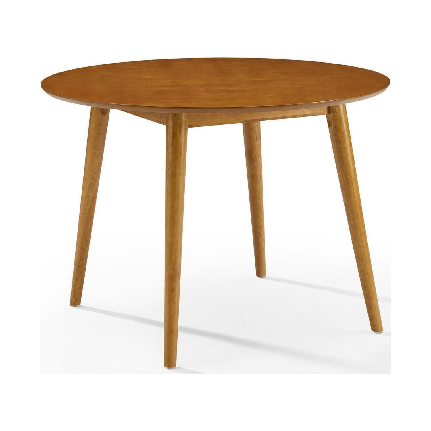 Acorn Round Rubberwood Mid-Century Modern Dining Table