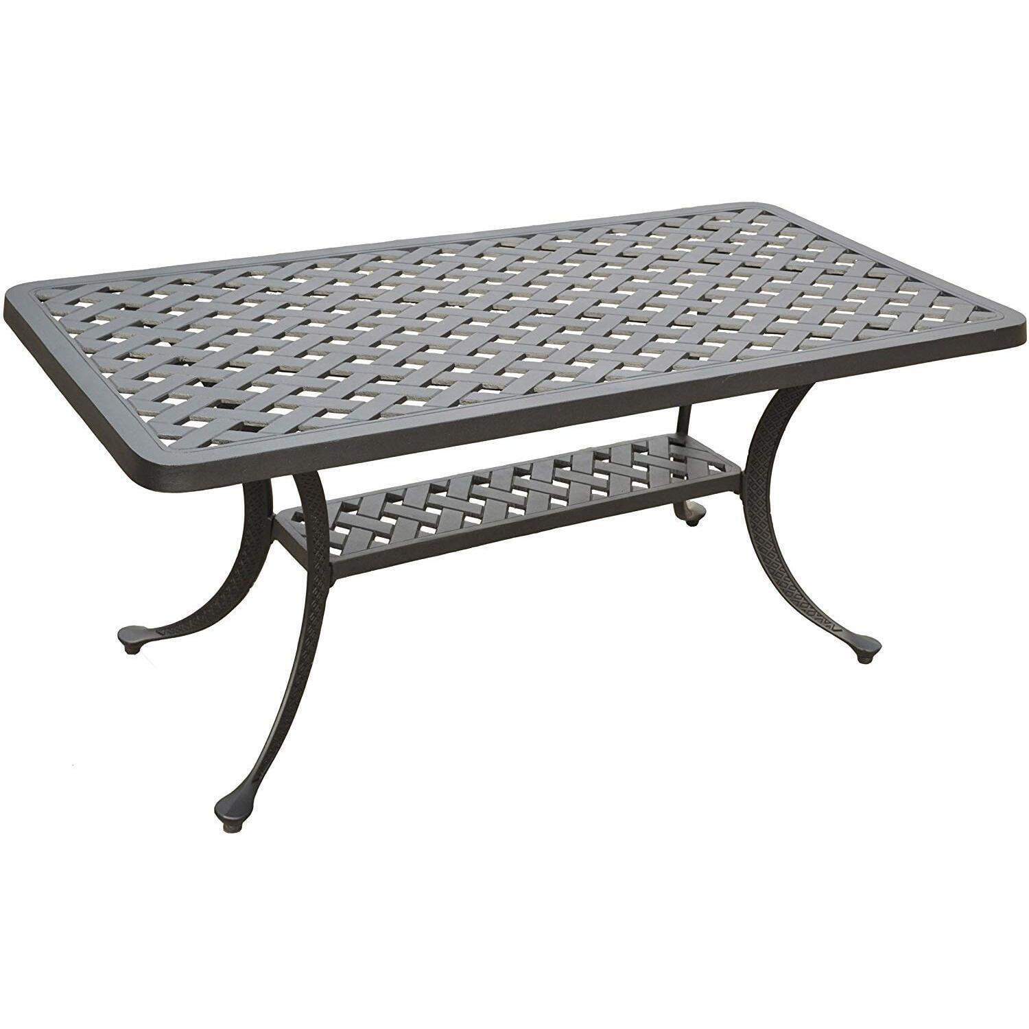 Sedona Black Cast Aluminum Outdoor Coffee Table