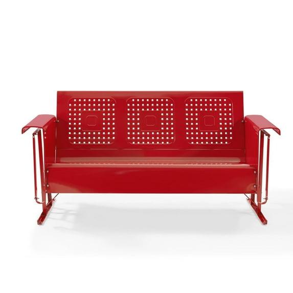 Crosley Bates Outdoor Sofa Glider Bright Red