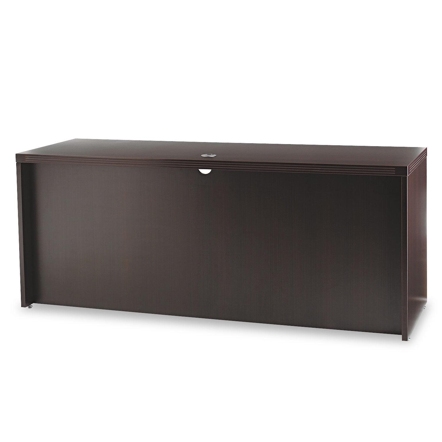 Mocha Laminate Executive Credenza with Cable Management