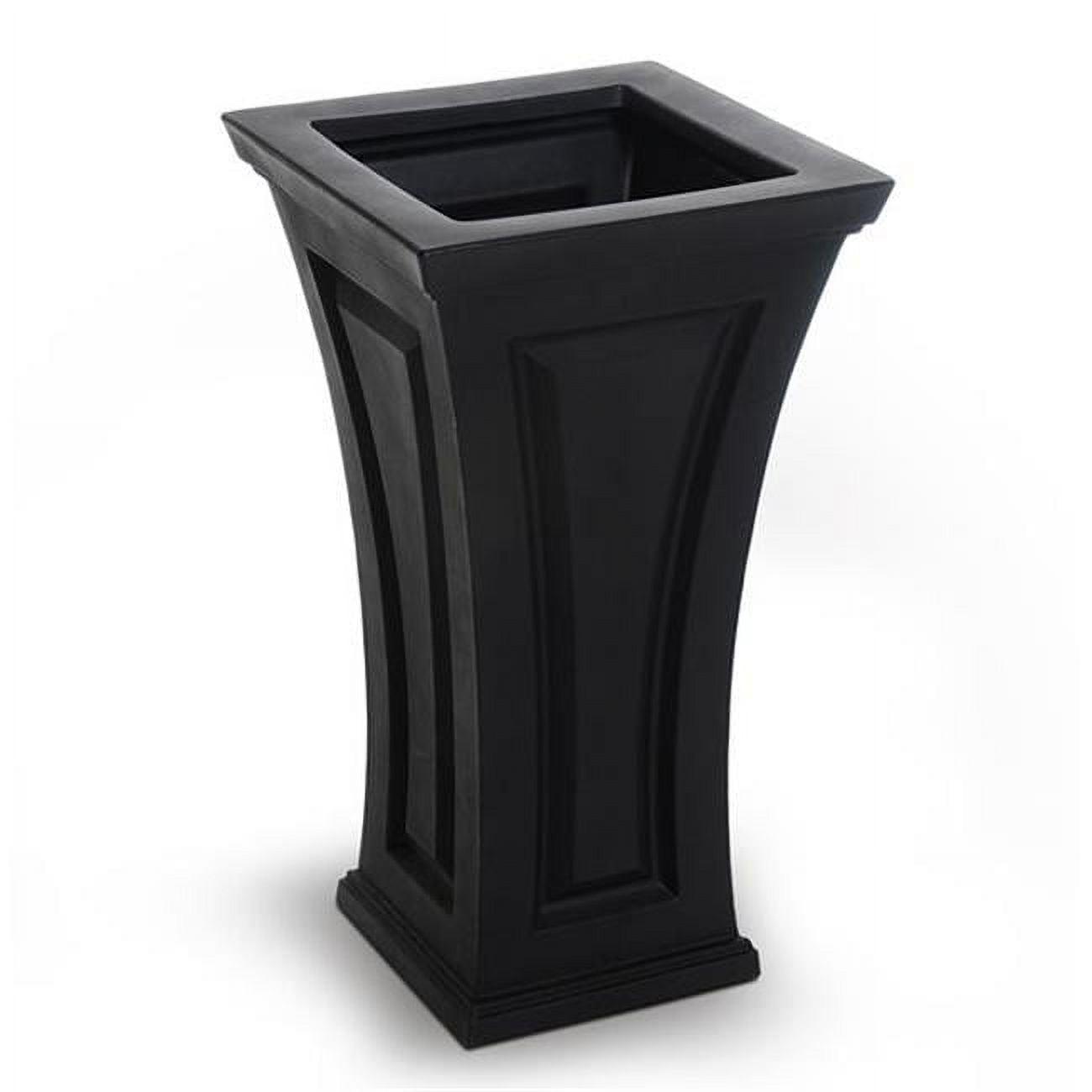 Cambridge Tall Black Polyethylene Outdoor Planter