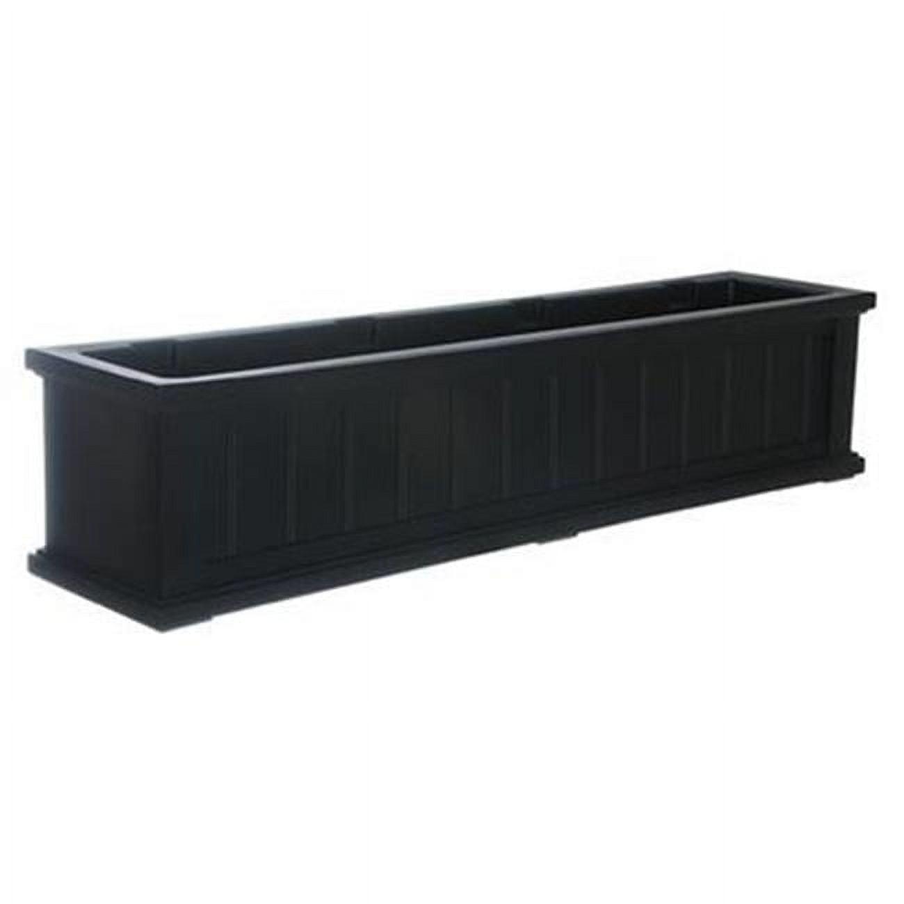 Cape Cod Black 48" Self-Watering Polyethylene Window Box Planter