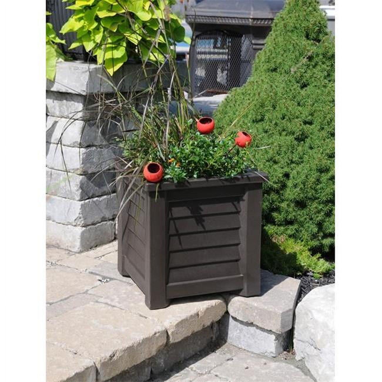 Mayne Inc. Lakeland Square Resin Planter with Water Reservoir
