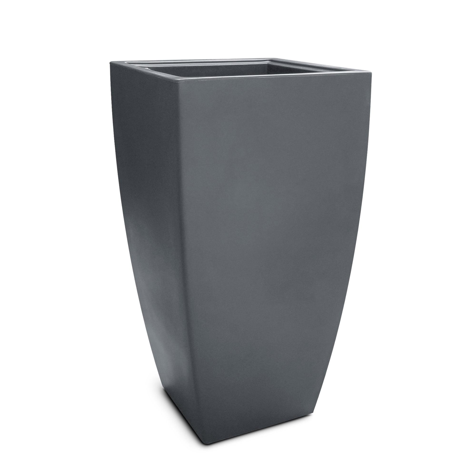 Kobi 38" Tall Graphite Gray Polyethylene Planter