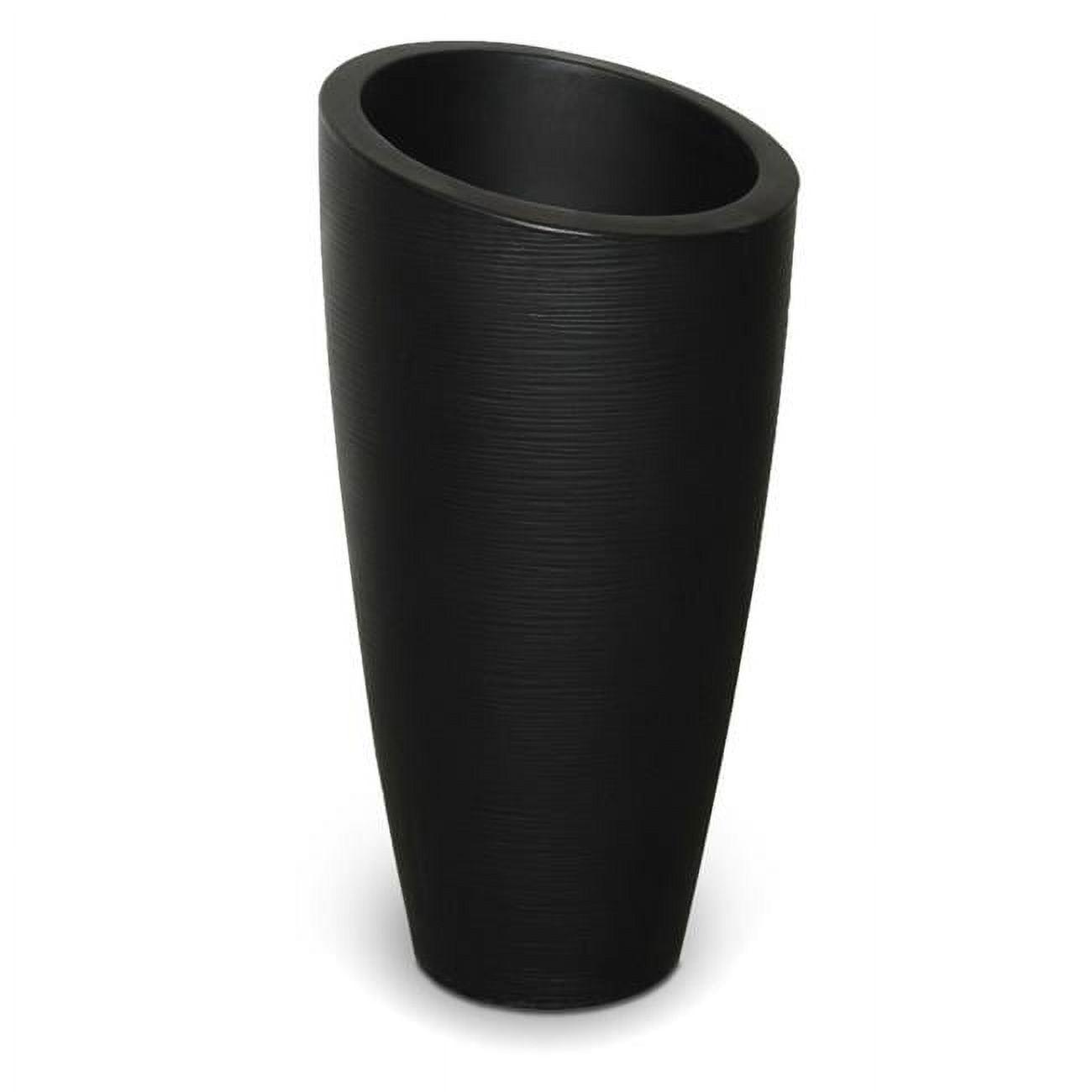 Mayne  Modesto Tall Planter Black - 32 in.