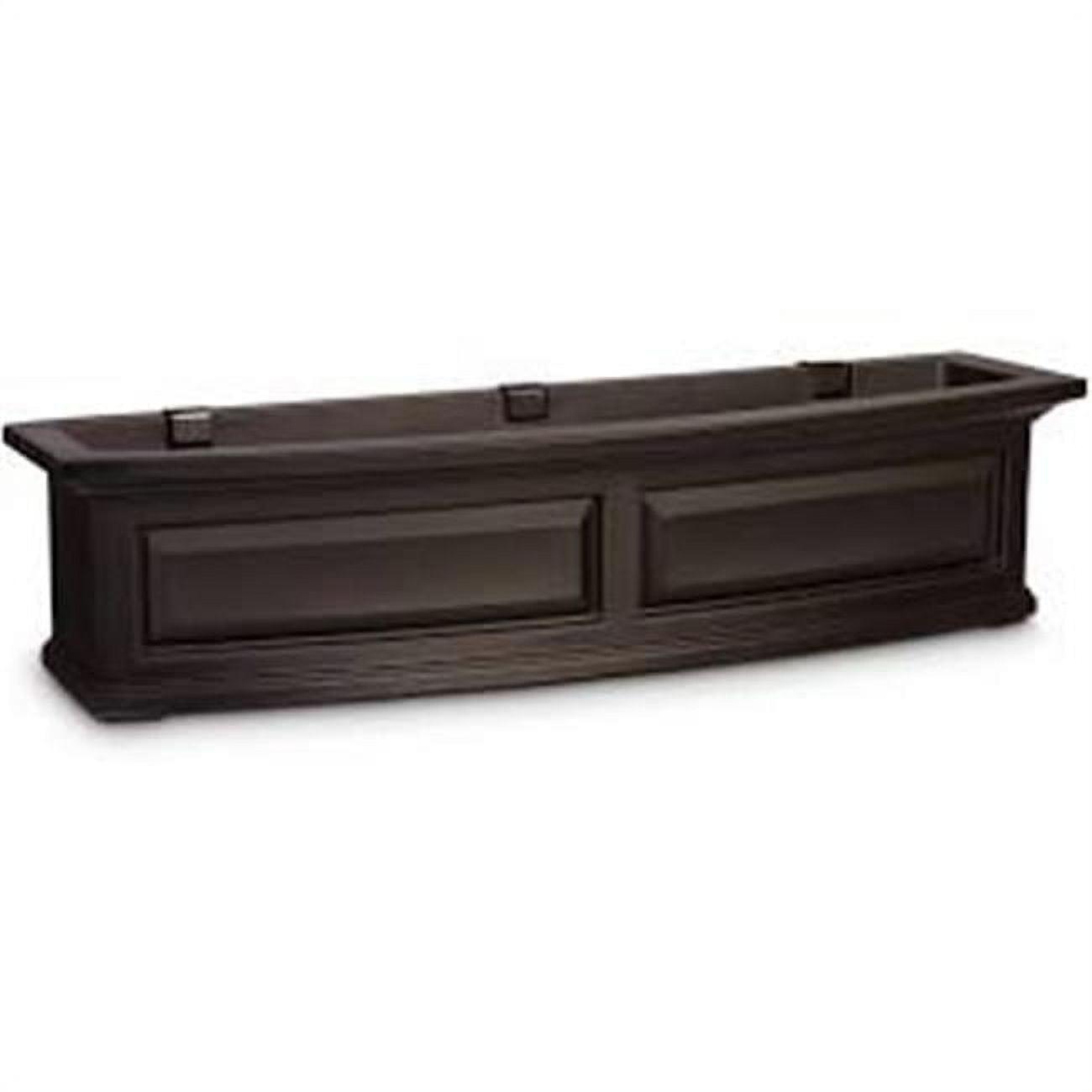 Espresso Polyethylene Self-Watering 4ft Nantucket Window Box