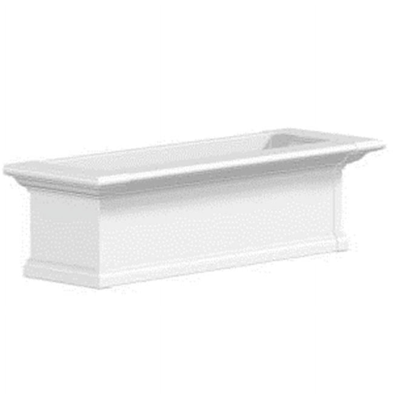 East Coast Charm 3ft White Vinyl Customizable Window Box Planter