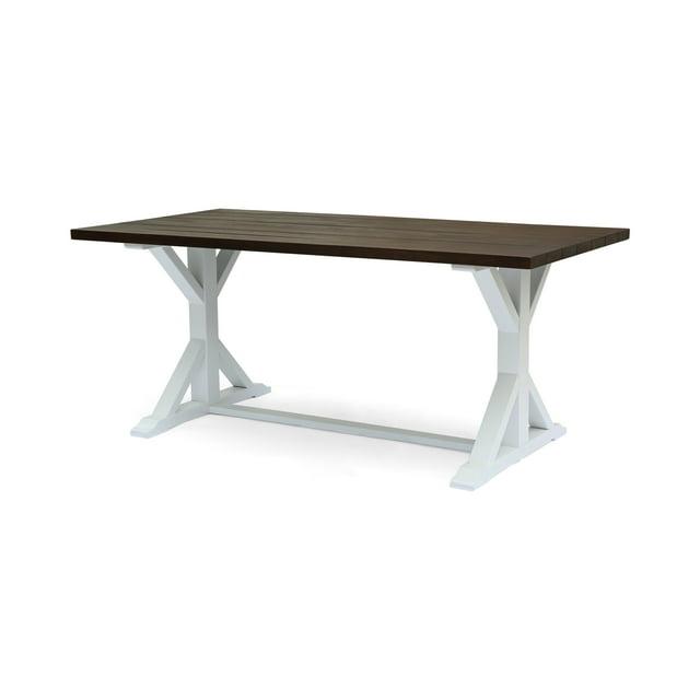 Gracie Oaks Hyde Acacia Solid Wood Dining Table