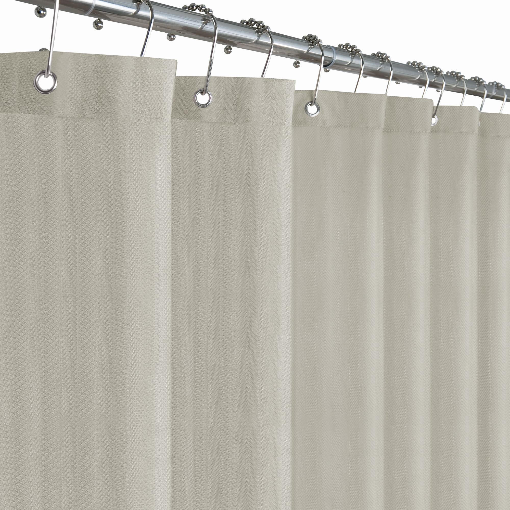Maytex  Herringbone Ultimate Waterproof Fabric Shower Curtain or Liner Linen