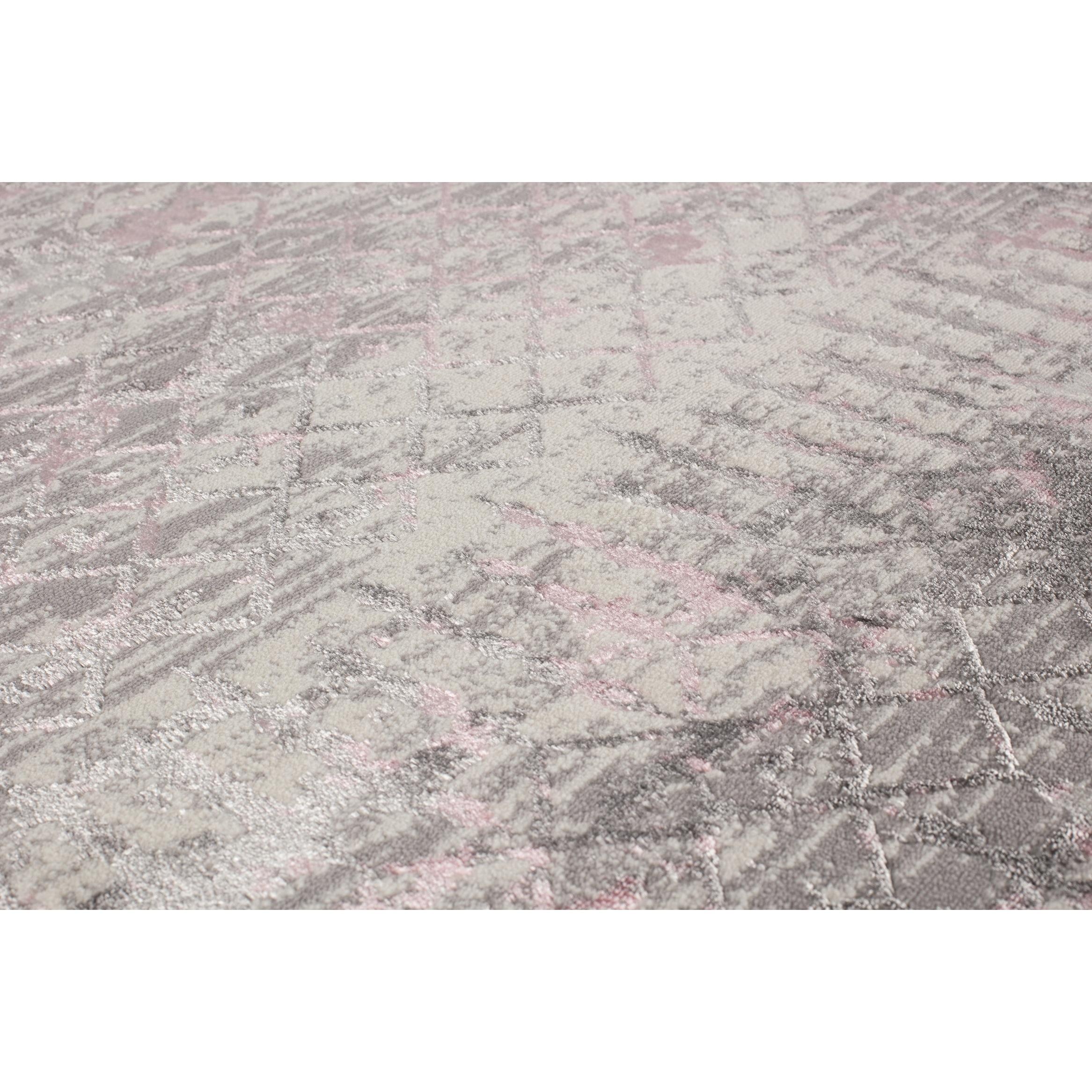 Maz Collection Abstract Cream and Brown Area Rug - 2' x 3'