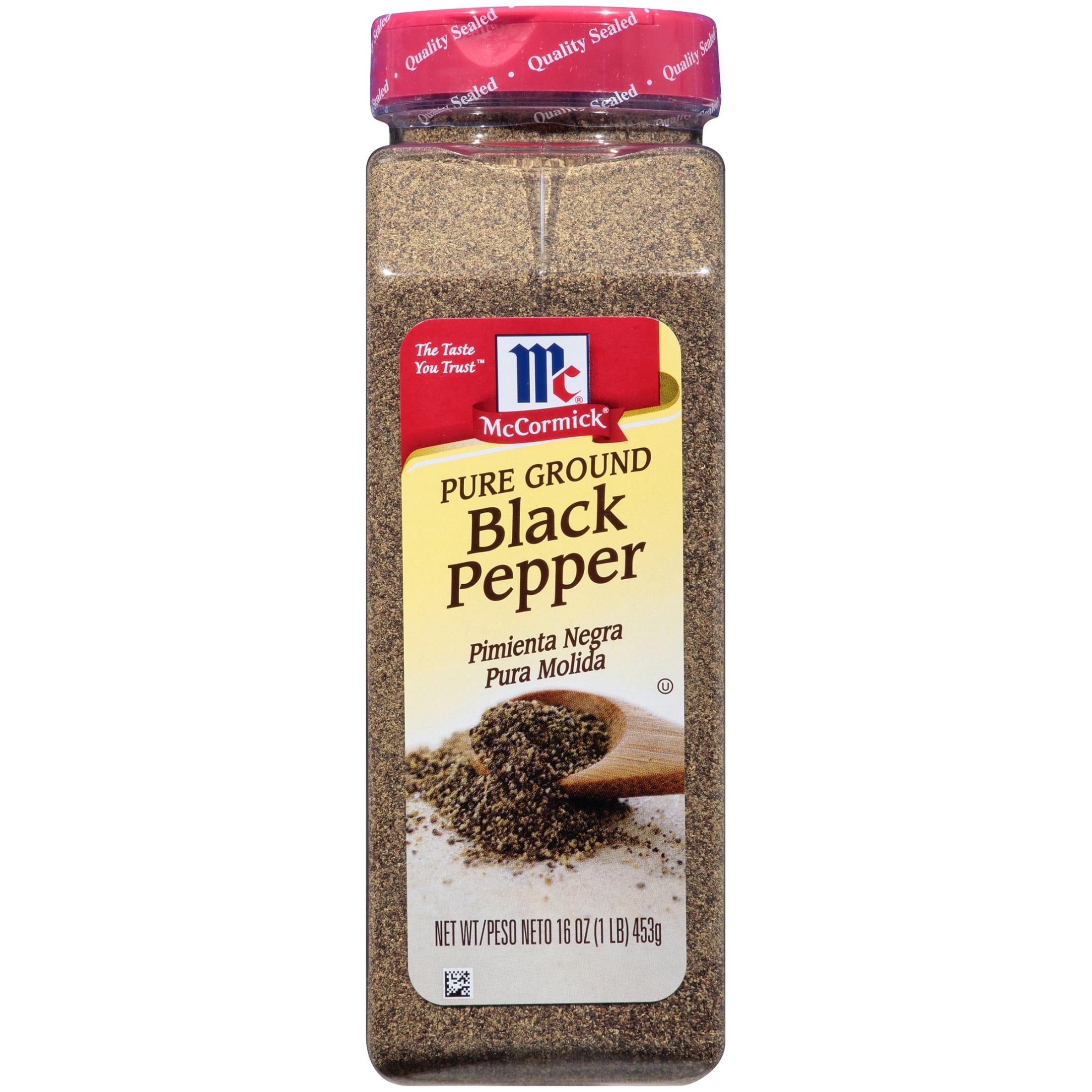 McCormick Pure Ground Black Pepper, 16 oz Plastic Bottle