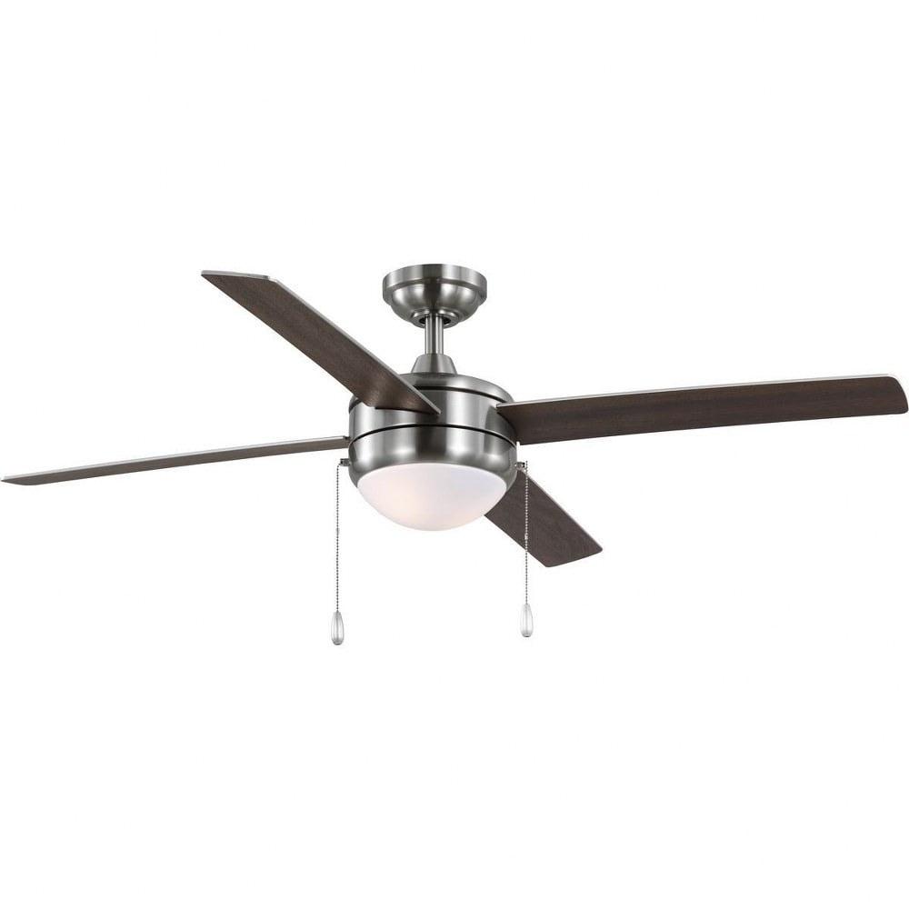 McLennan II 52" Brushed Nickel Ceiling Fan with Light Kit