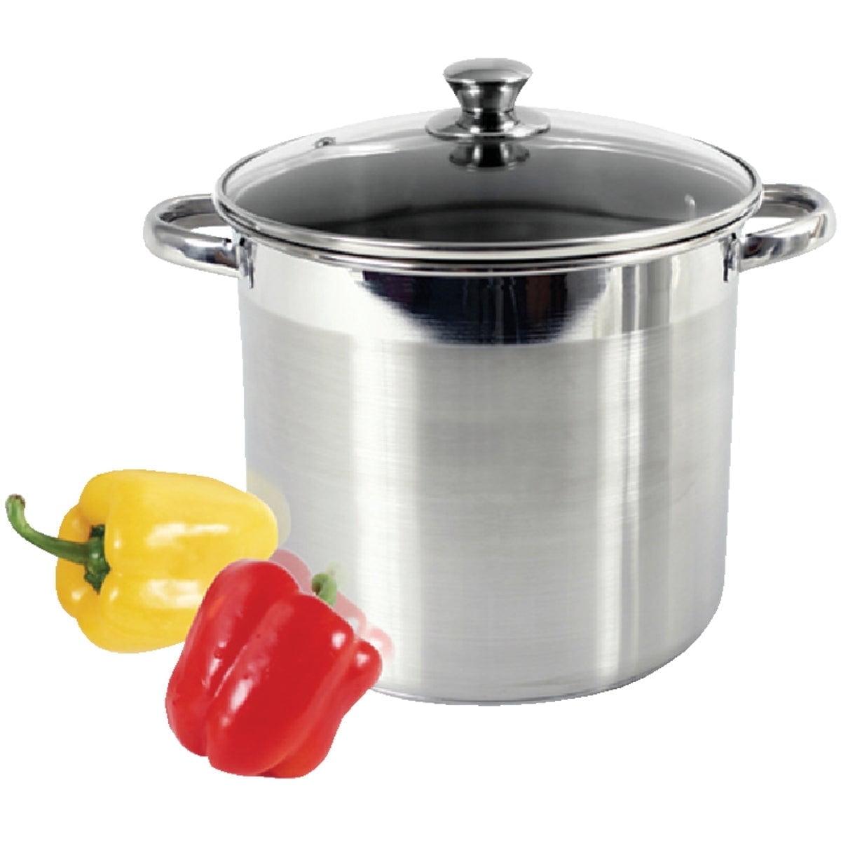 16 Qt Stainless Steel Stockpot with Encapsulated Bottom