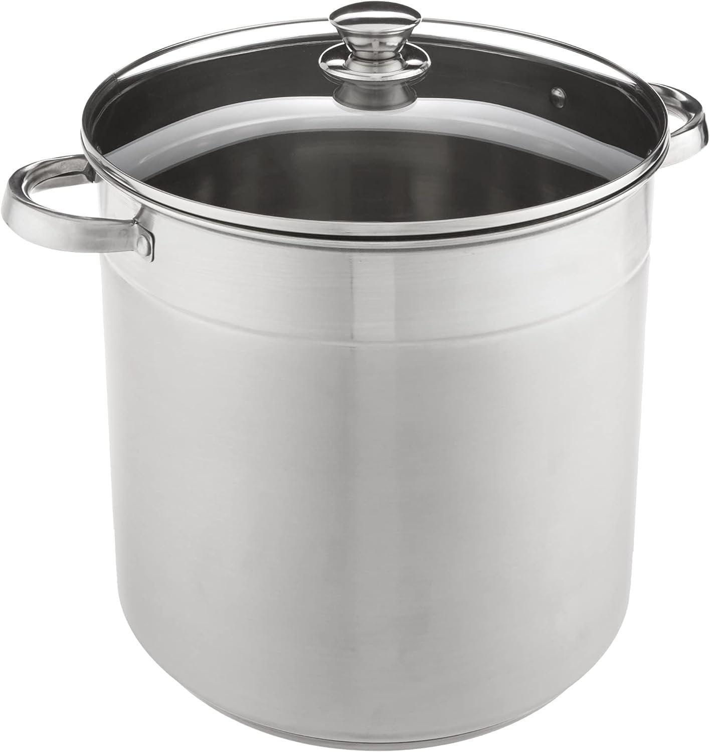 16 Qt Stainless Steel Stockpot with Encapsulated Bottom