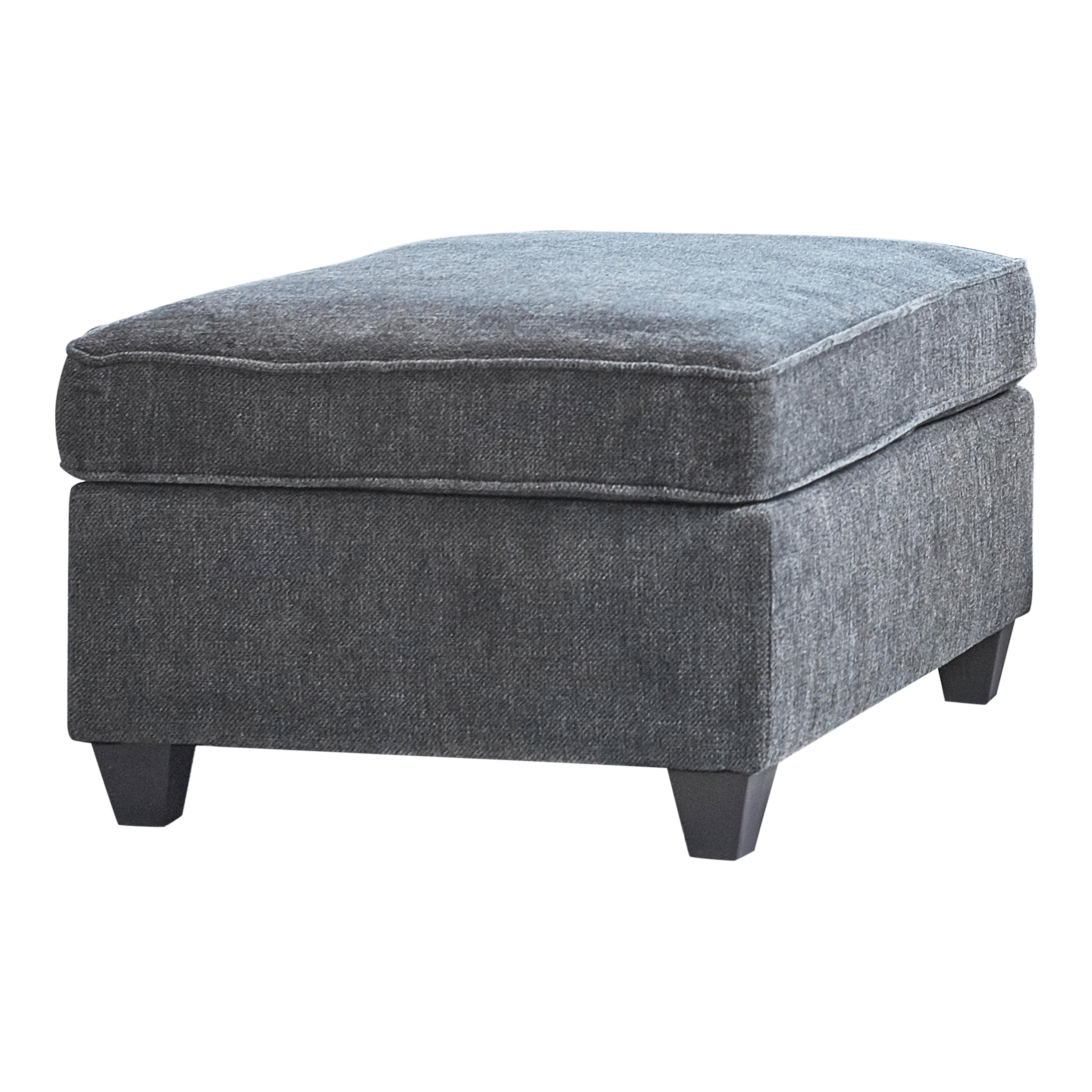 Coaster Mccord Transitional Chenille Upholstered Ottoman Dark Gray