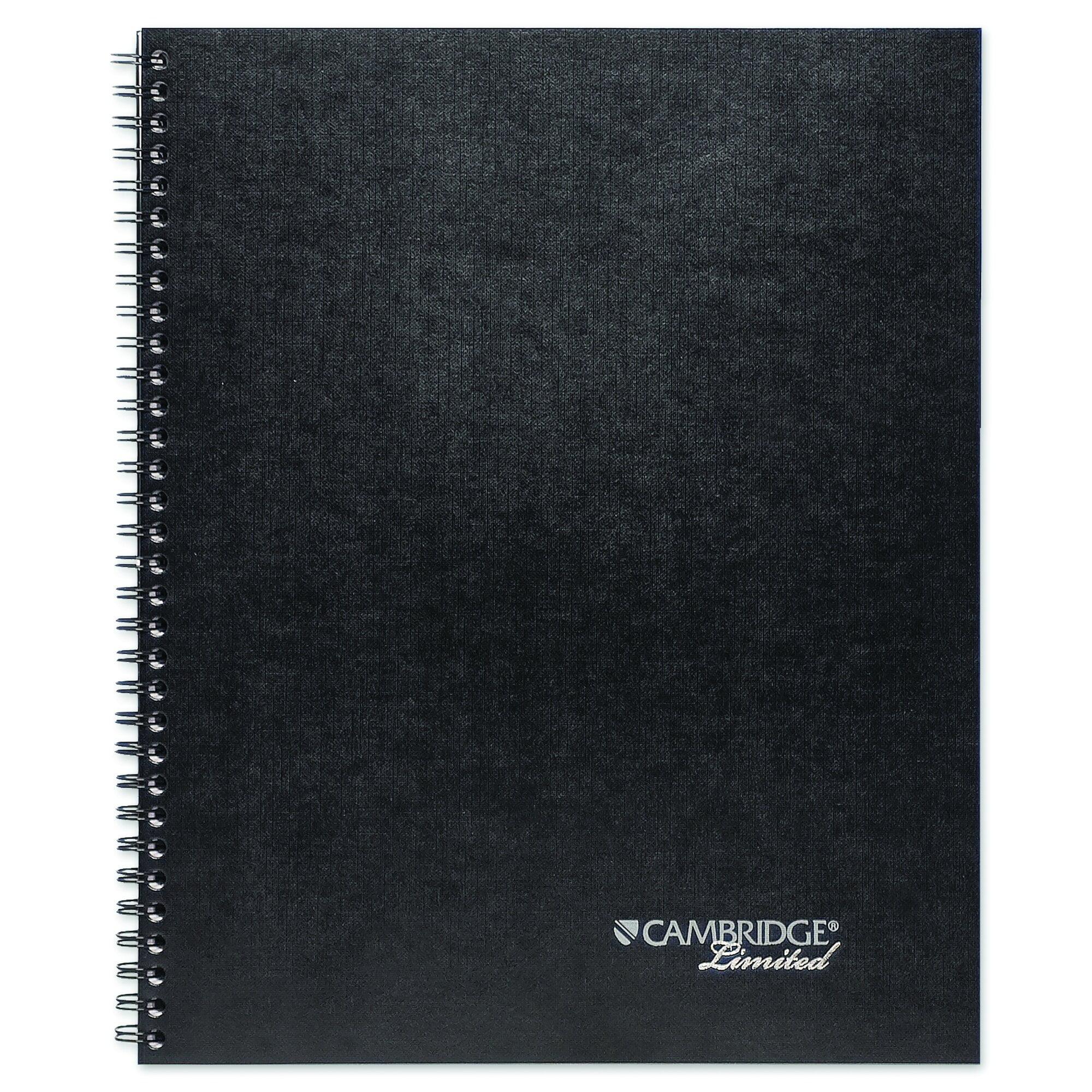 Elegant Black Linen-Covered Business Notebook 8.27" x 11"