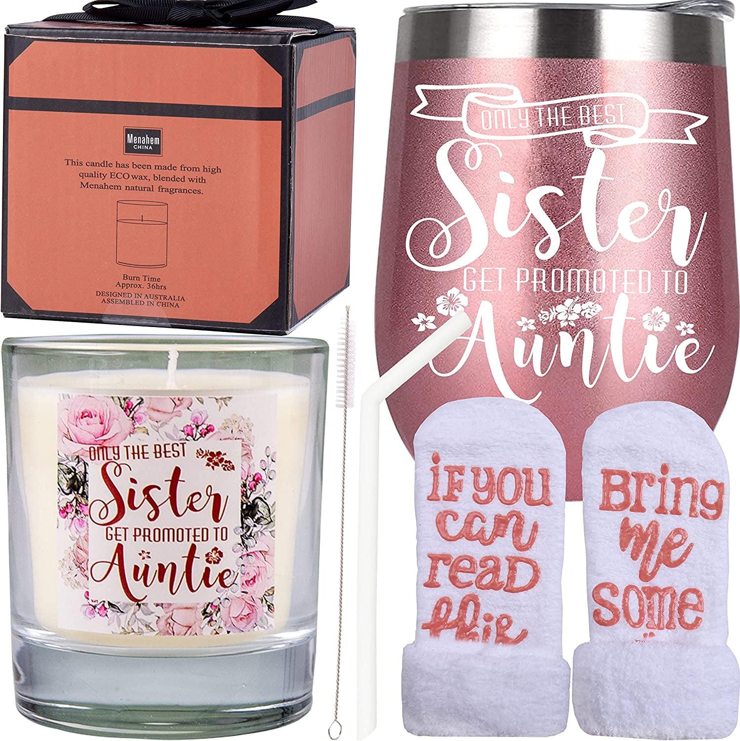 Rose Gold Stainless Steel Auntie Announcement Tumbler Set