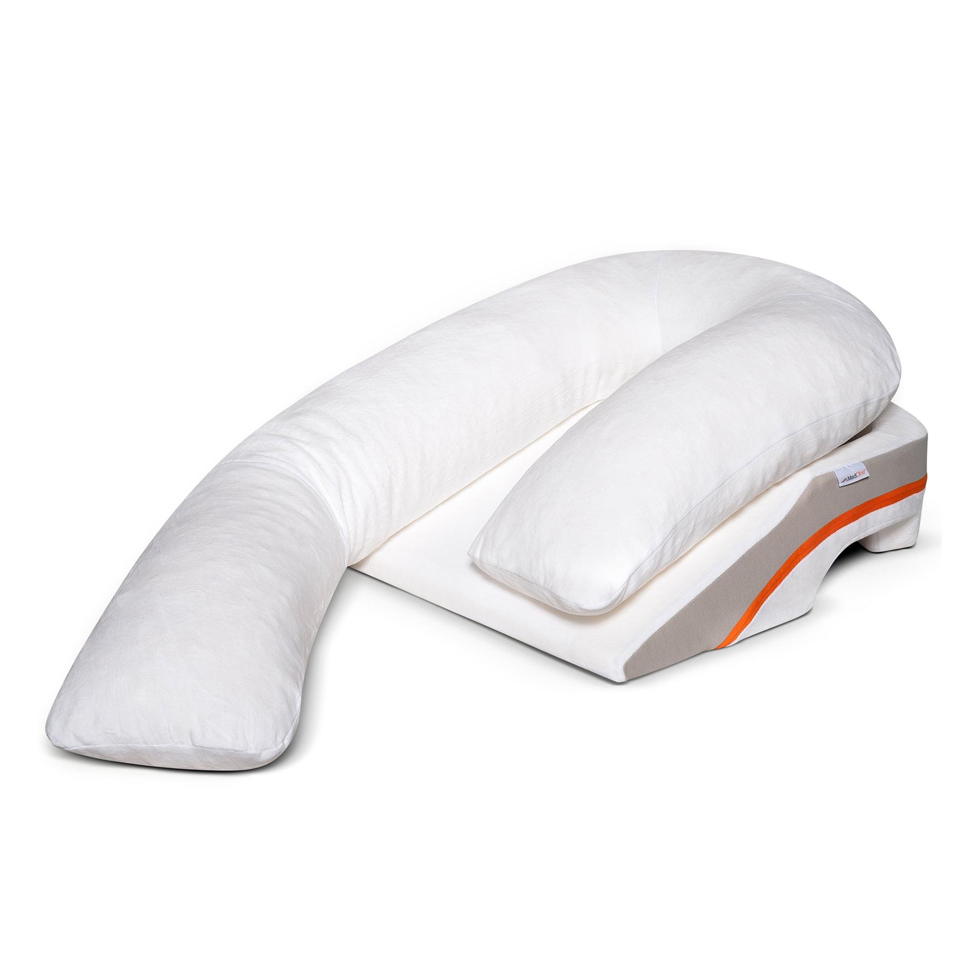 MedCline Reflux Relief System - Bed Wedge Pillow for Acid Reflux Relief, Full Body Pillow with Arm Hole - Large - 6' & Above