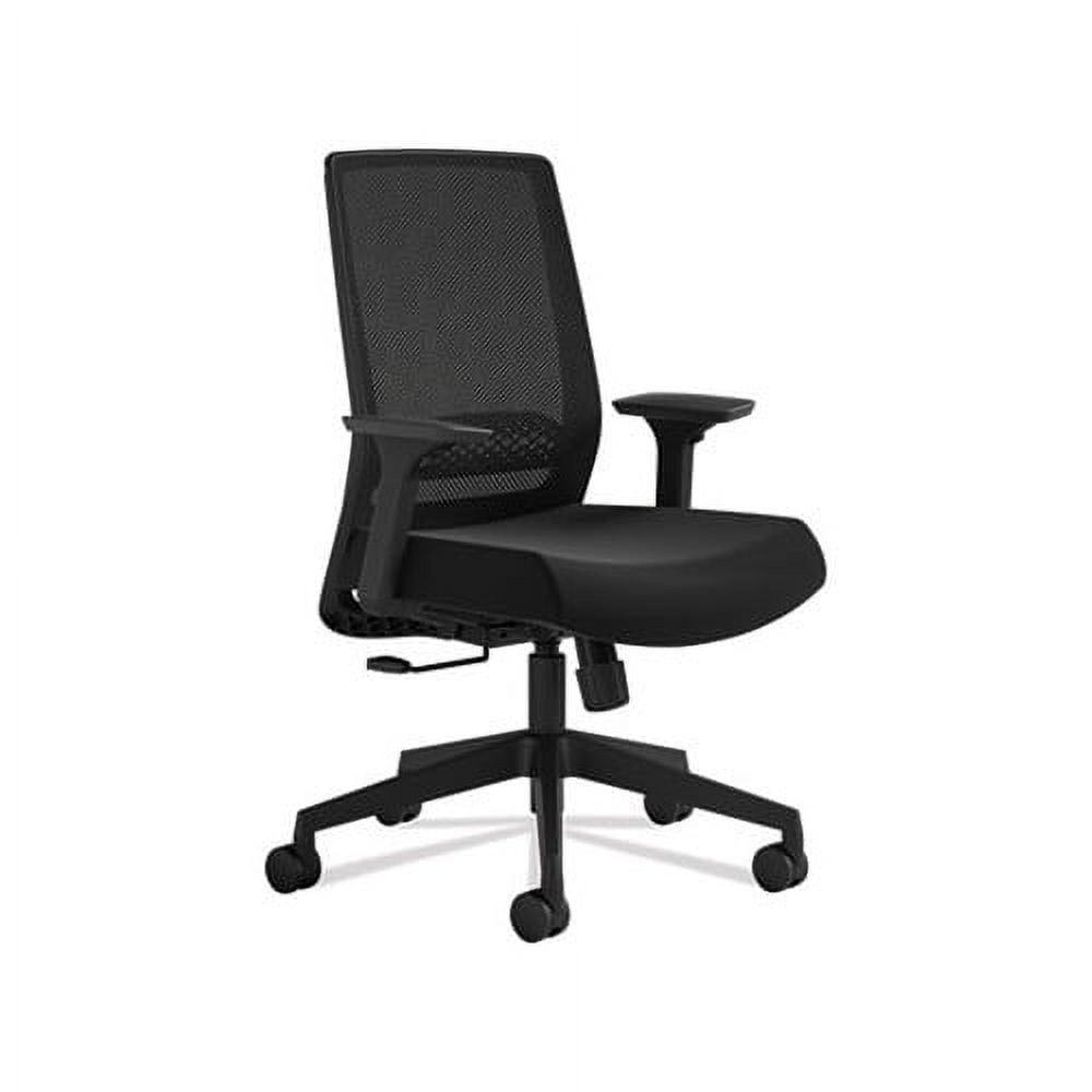 Black Mesh High Back Swivel Task Chair with Adjustable Arms