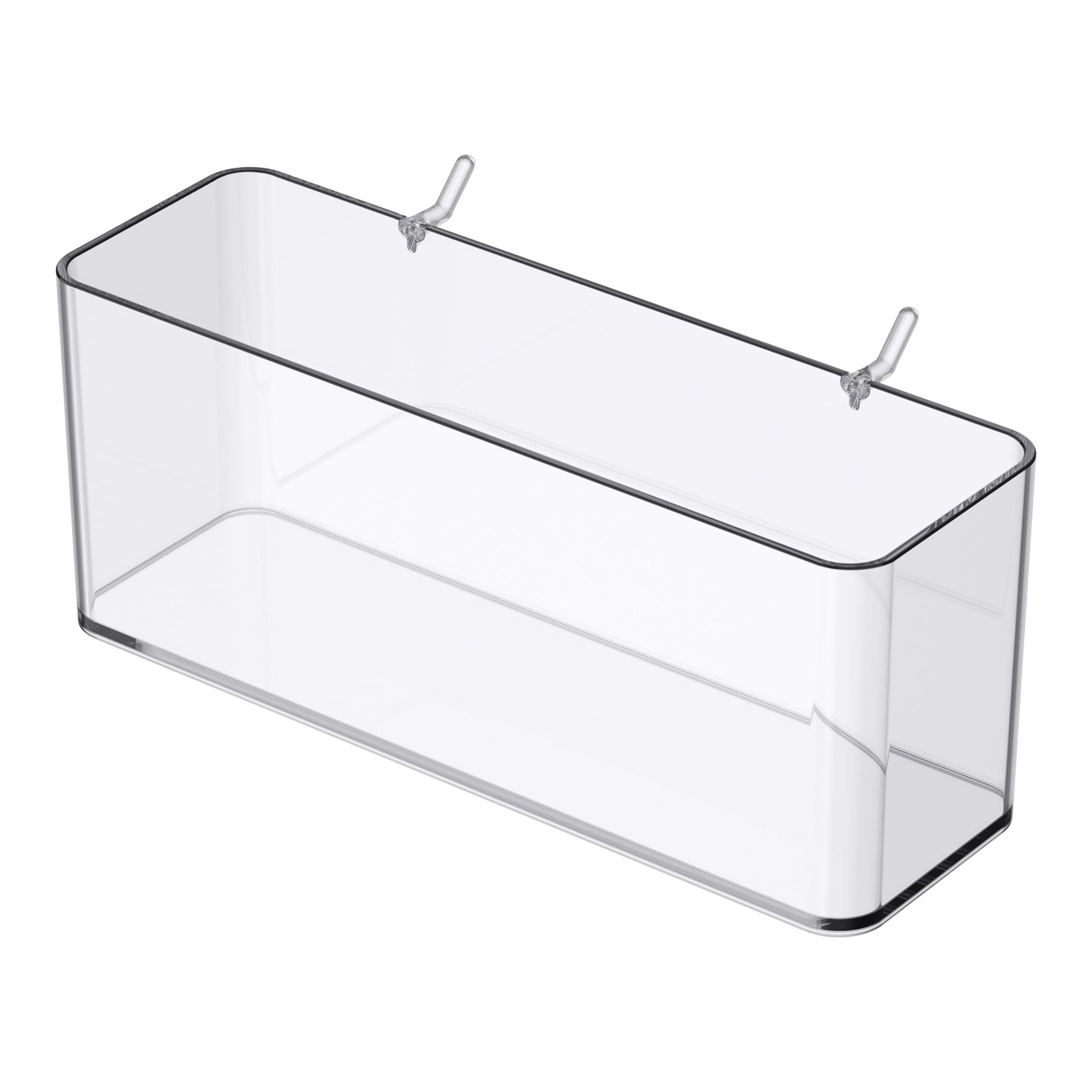 Medium Clear Pegboard Storage Bin by Simply Tidy - Easy-Mount Plastic Organizer for Notepads - Pens - Cards & Craft Supplies - 1 Pack