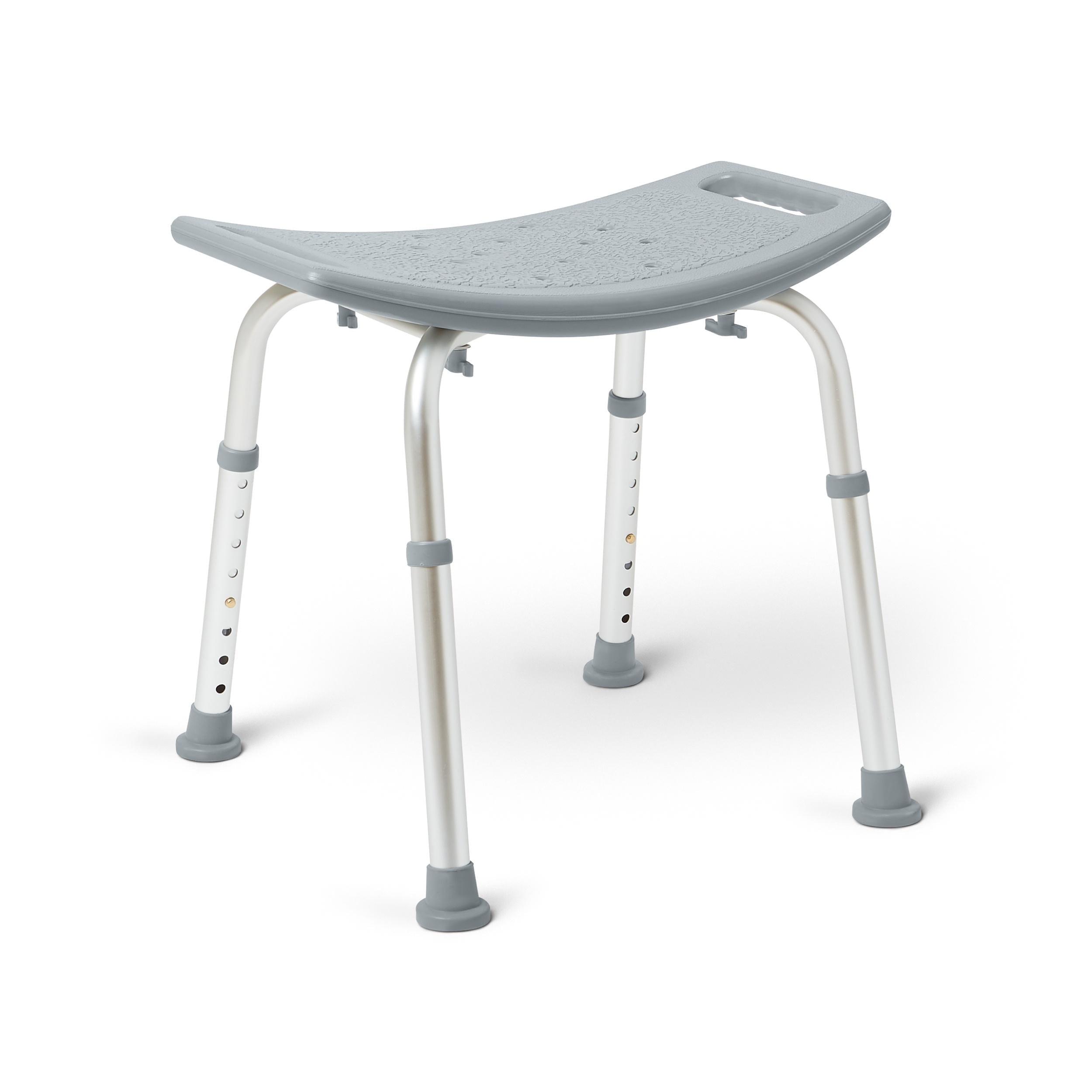 Shower Chair Without Back, 13.75"-20.5" Seat Height