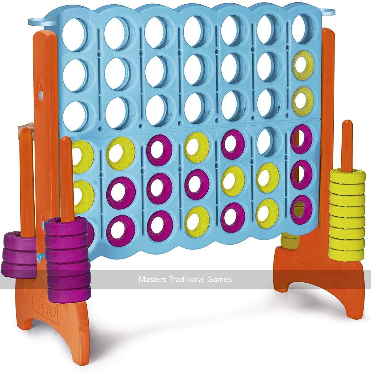 Feber Mega 4 In-Line Game (Primary Color) for Indoor or Outdoor Play