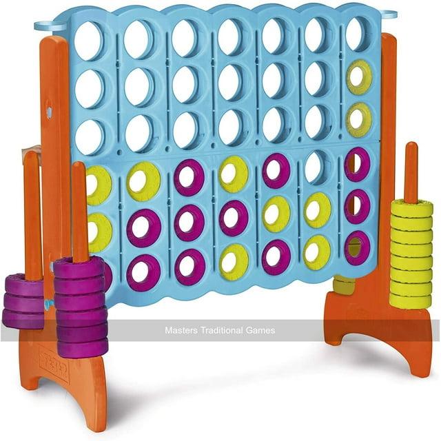 Feber Mega 4 In-Line Game (Primary Color) for Indoor or Outdoor Play