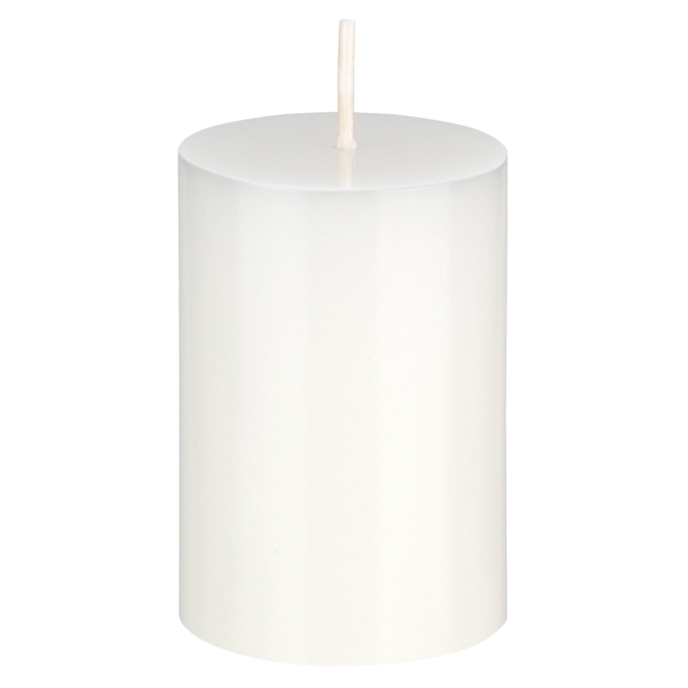 Mega 2" x 3"Unscented Round Pillar Candle, White