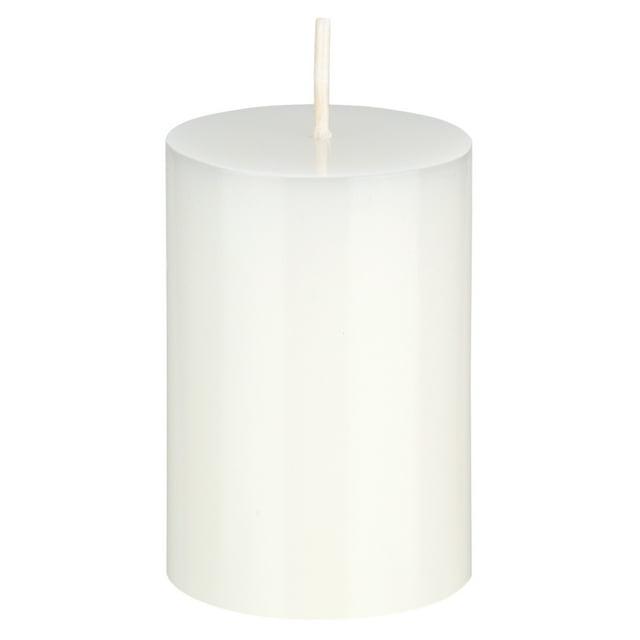 Mega 2" x 3"Unscented Round Pillar Candle, White