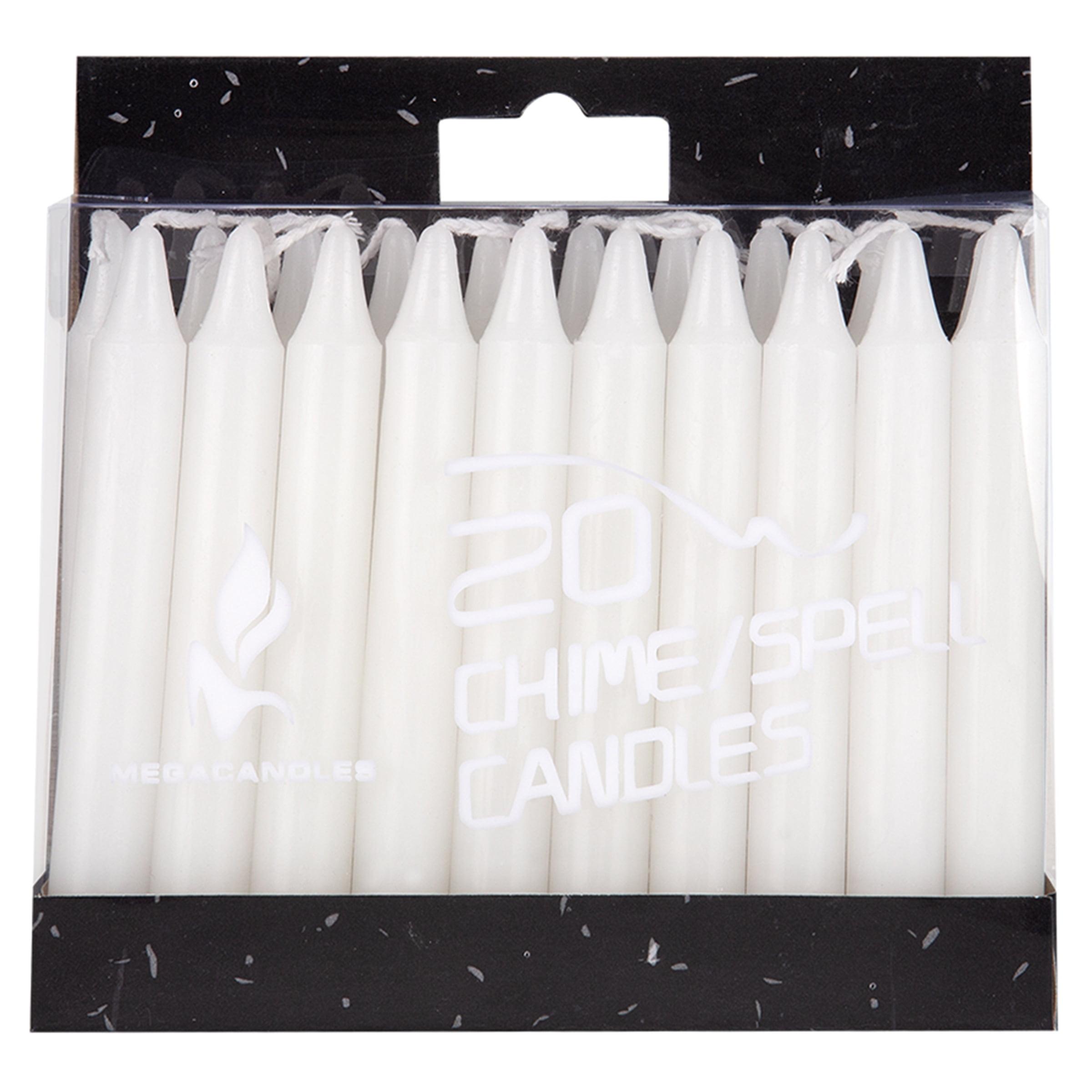 White Paraffin Wax Unscented Mini Taper Candles, 4 Inch, Pack of 20