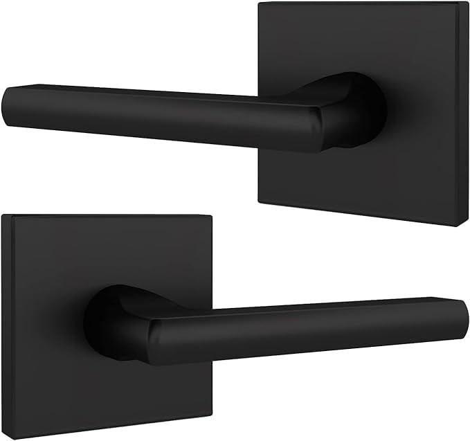 Mega Handles Prime Lever Door Lock Handle Set for Closet or French Doors with Covered Screws