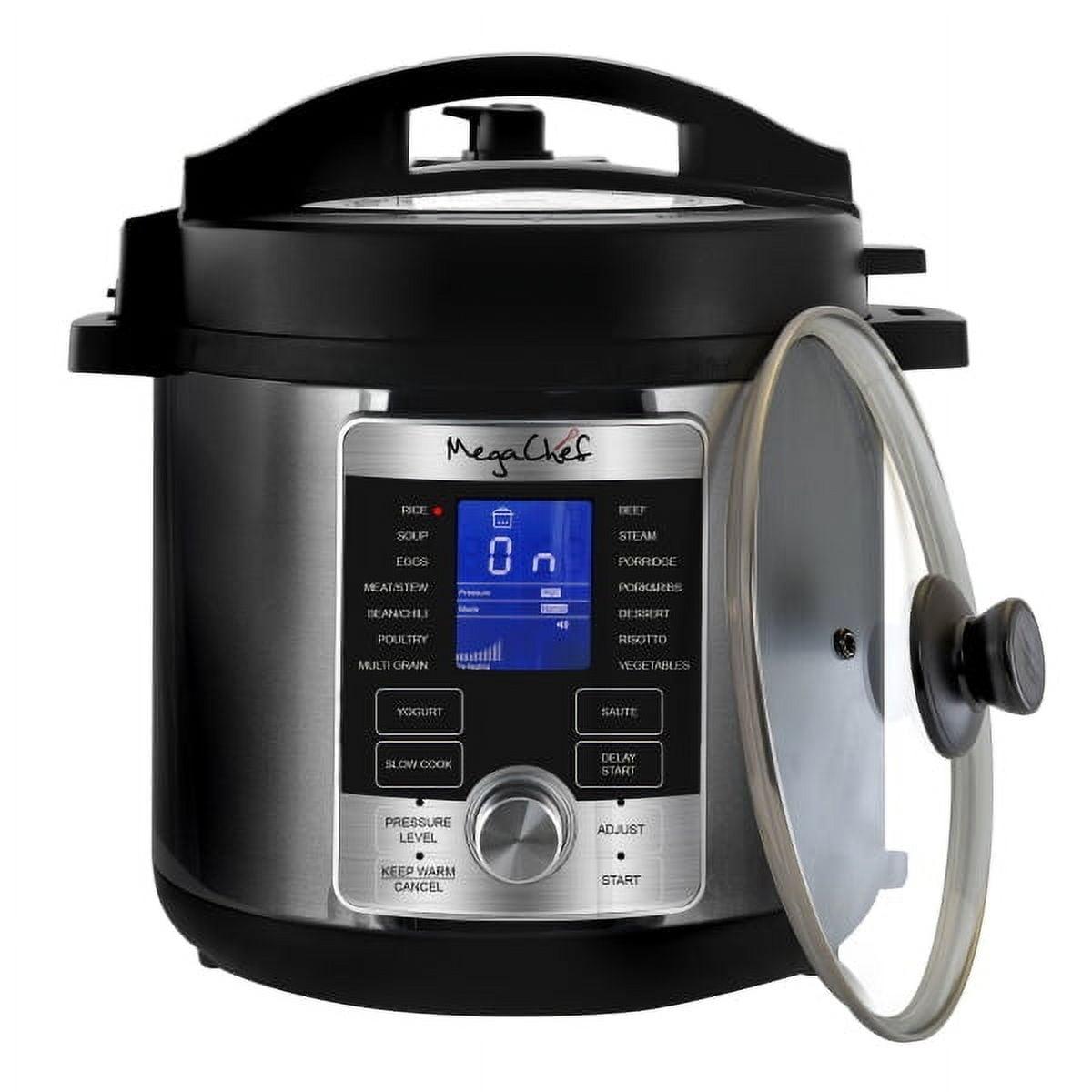 MegaChef 6-Quart Stainless Steel Electric Digital Pressure Cooker