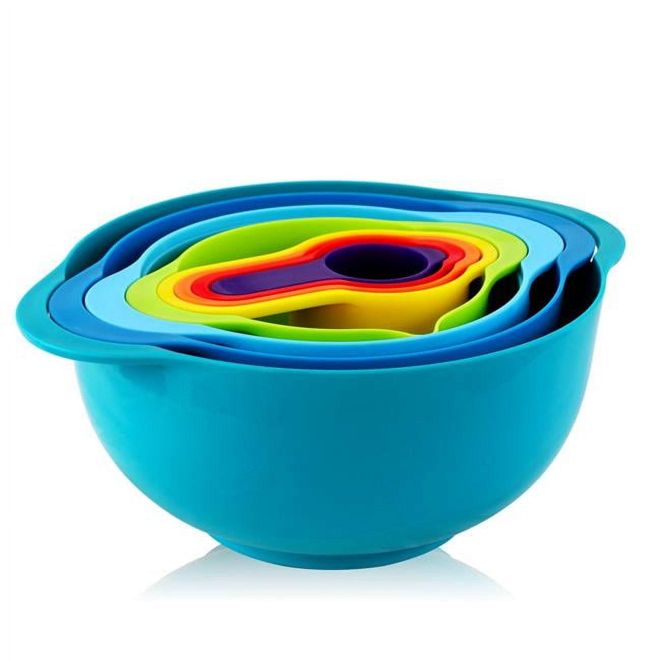 Colorful Stackable Mixing Bowl and Measuring Cup Set