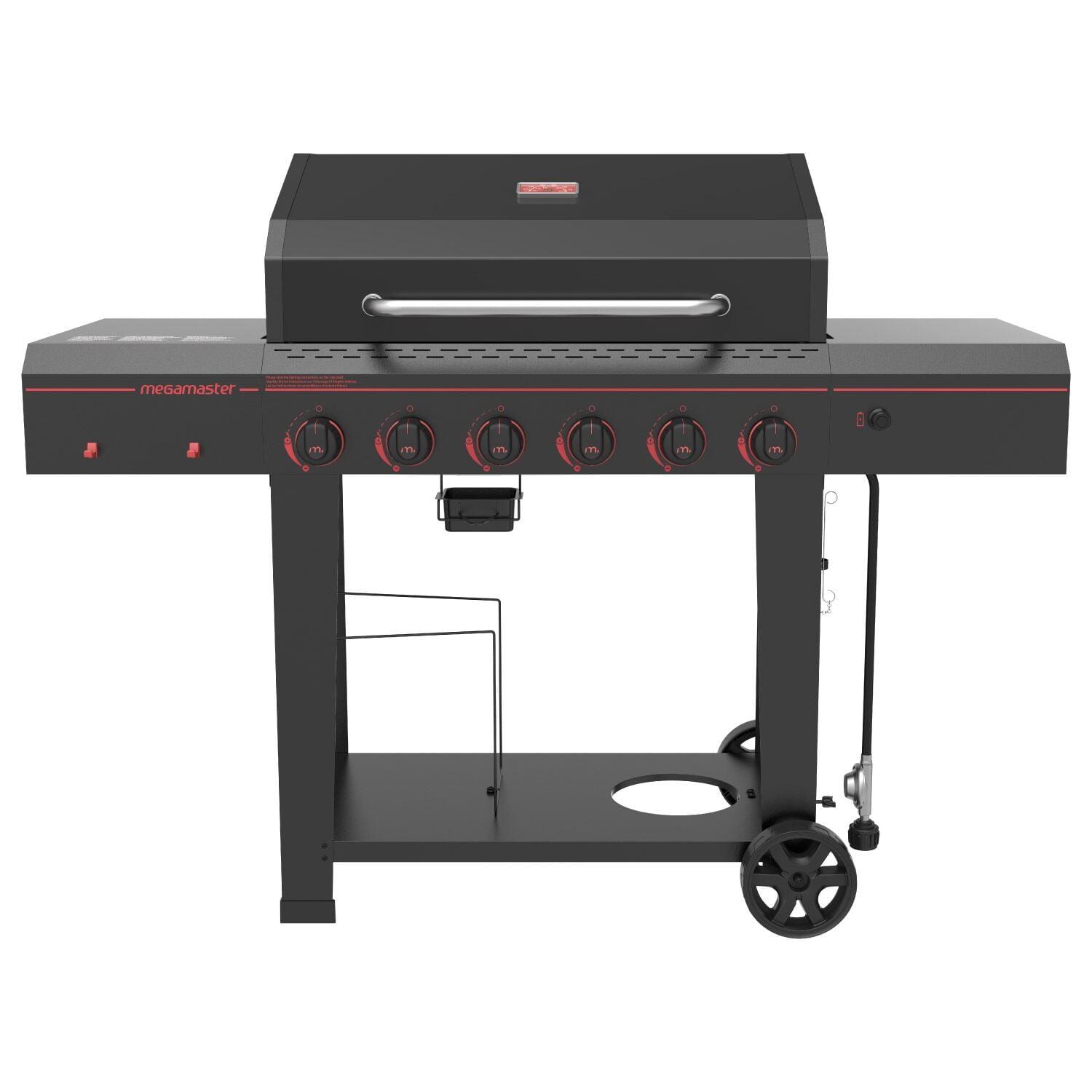Megamaster 6 - Burner Freestanding Liquid Propane Gas Grill
