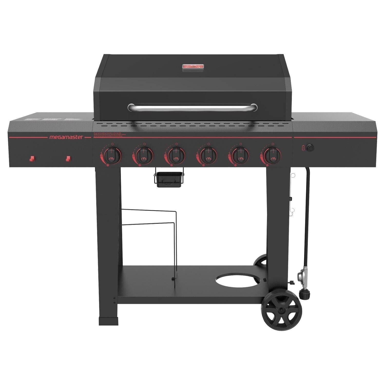 Megamaster 6 - Burner Freestanding Liquid Propane Gas Grill