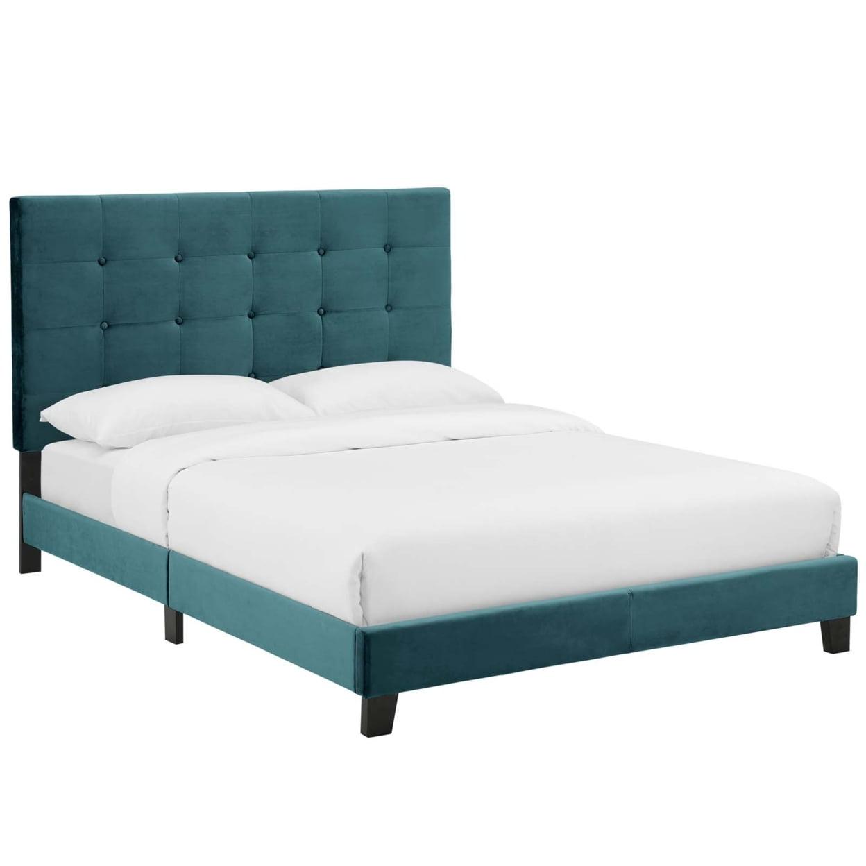 Modway Melanie Tufted Button Upholstered Performance Velvet Platform Bed