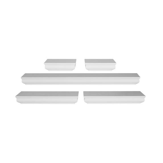 Melannco Melannco 5 Pieces Floating Molding Shelves for Bedroom, Living Room, Bathroom, Kitchen, Nursery (Set of 5)