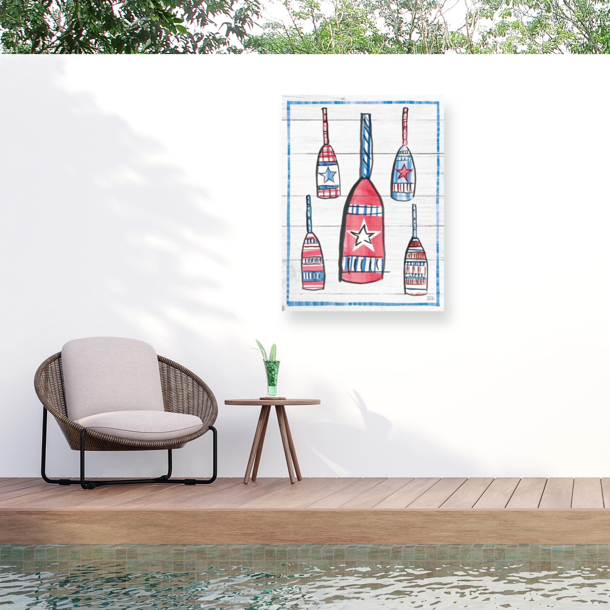 Trademark Fine Art - Melissa Averinos 'Coastal Americana Iii Shiplap' Outdoor Canvas - 35x47