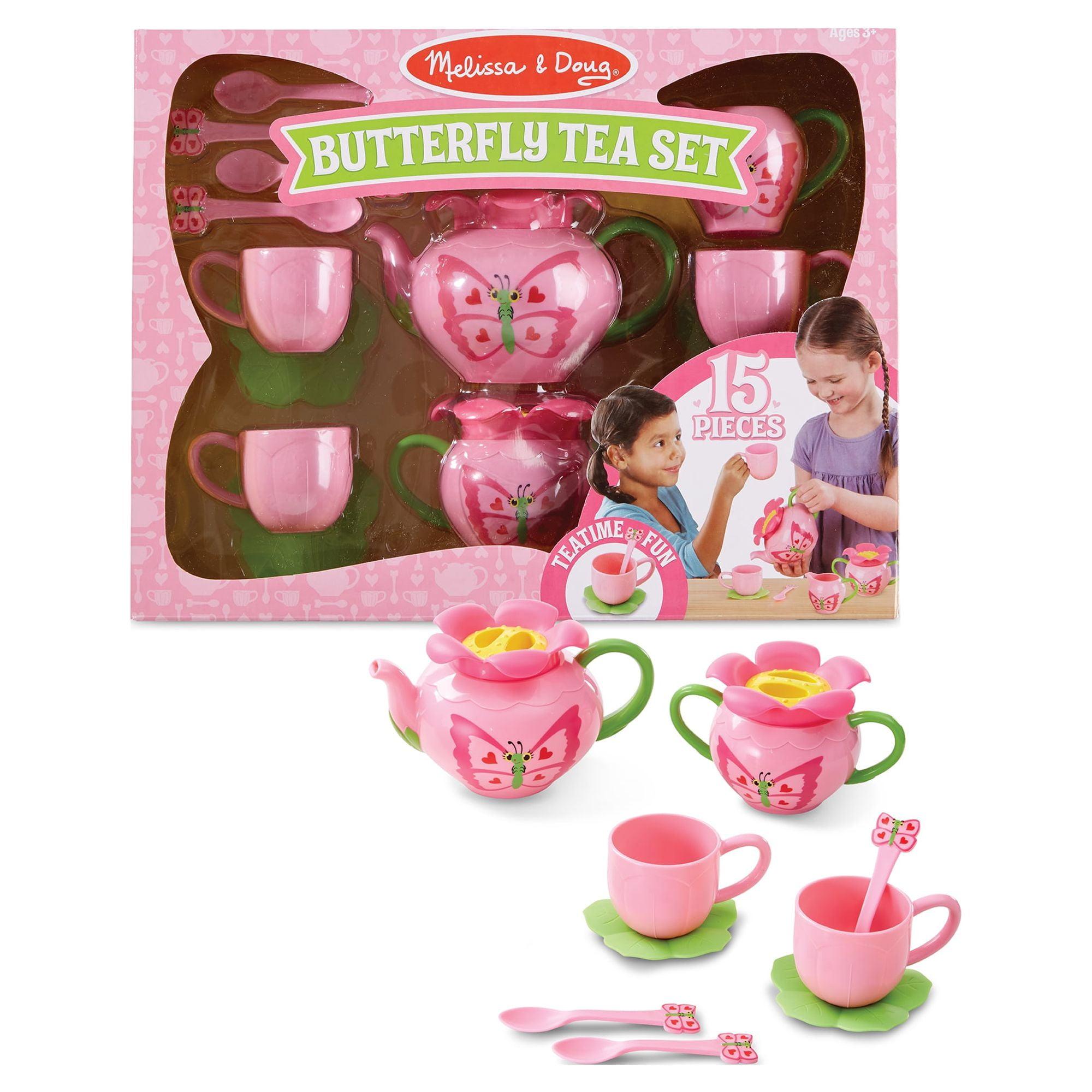Melissa & Doug Butterfly Tea Play Food Accessories Set - 15pc