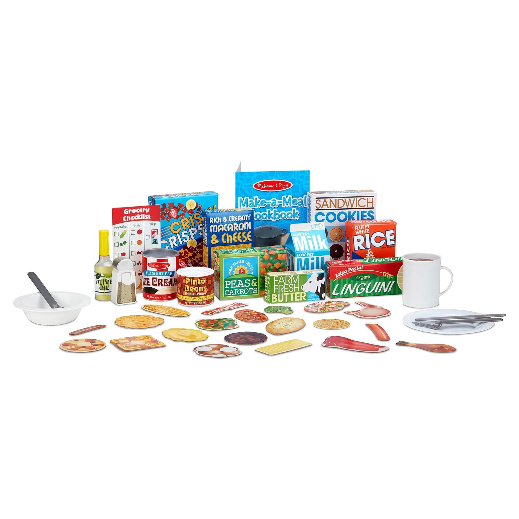 Deluxe 58-Piece Wooden Kitchen Play Food Set